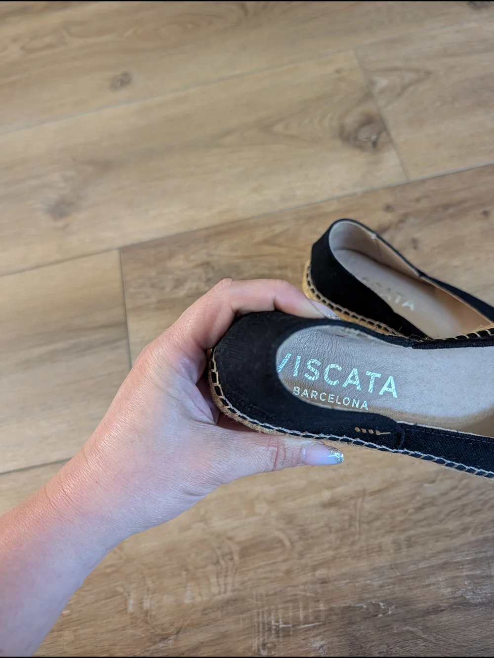 Black Espadrille Flats - Women's Slip-On Canvas Shoes